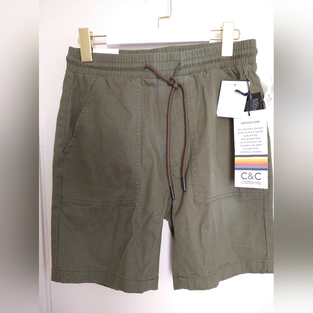 Olive Green Bermuda Short Vintage Look Small